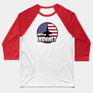 F/A-18 Hornet US Flag Baseball T-Shirt